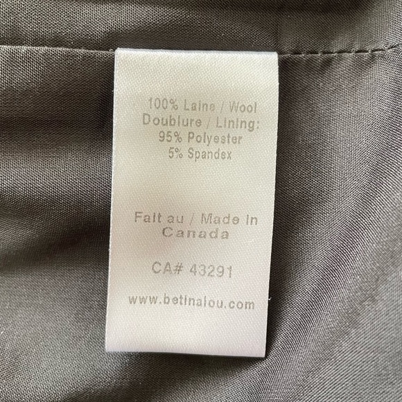 Betina Lou Montreal Designer Wool Mini Skirt Medium - Picture 7 of 8